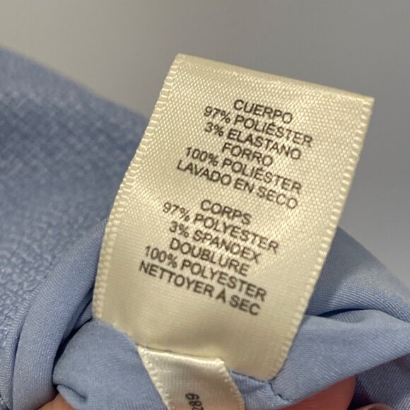 NWOT Eliza J Sleeveless Blue Sheath Dress Sz 2 fringe zipperback, sleeveless NEW - Picture 5 of 8